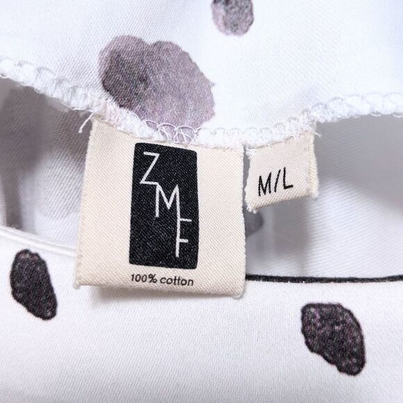 ZMF Splatter Art Cotton Long Sleeve Tunic Top M/L - Picture 7 of 8